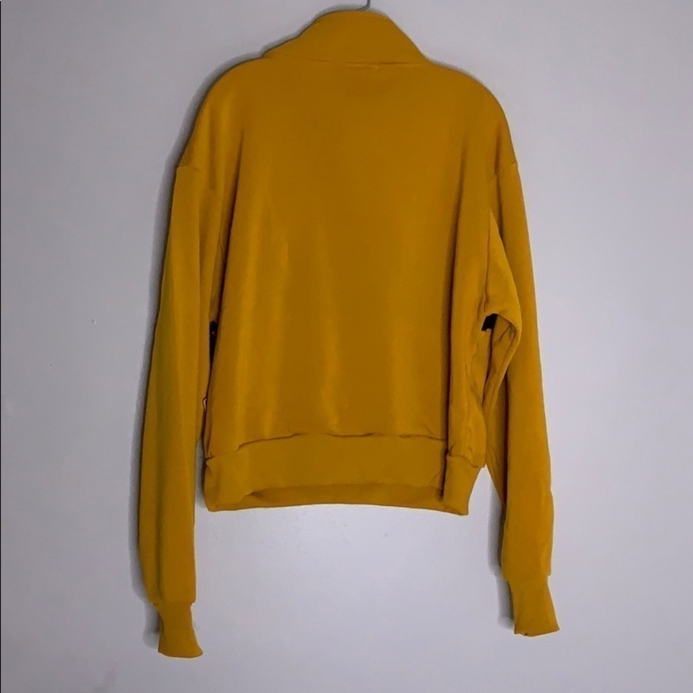 New mustard color-block half zip sweatshirt pullover plus size 3X NWT - Picture 3 of 6